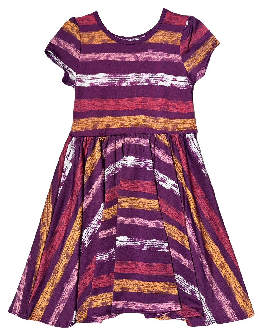 Autumn Stripe Cap Dress