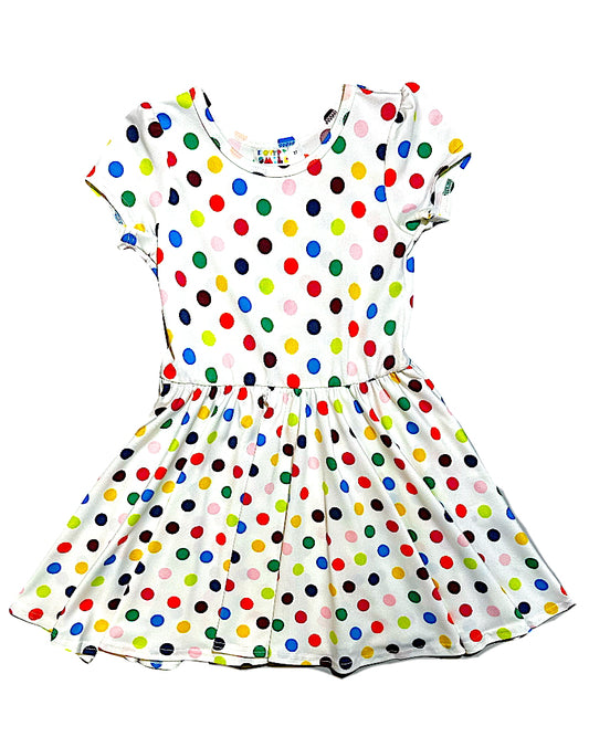 Rainbow Confetti Cap Dress