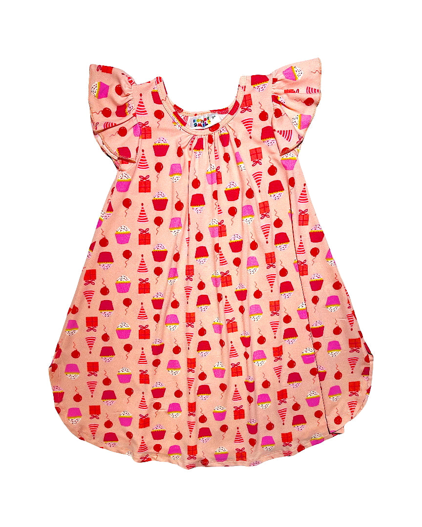 open lace back dress Pink Cupcake Celebration Swing Dress open lace back dress Pink Cupcake Celebration Swing Dress