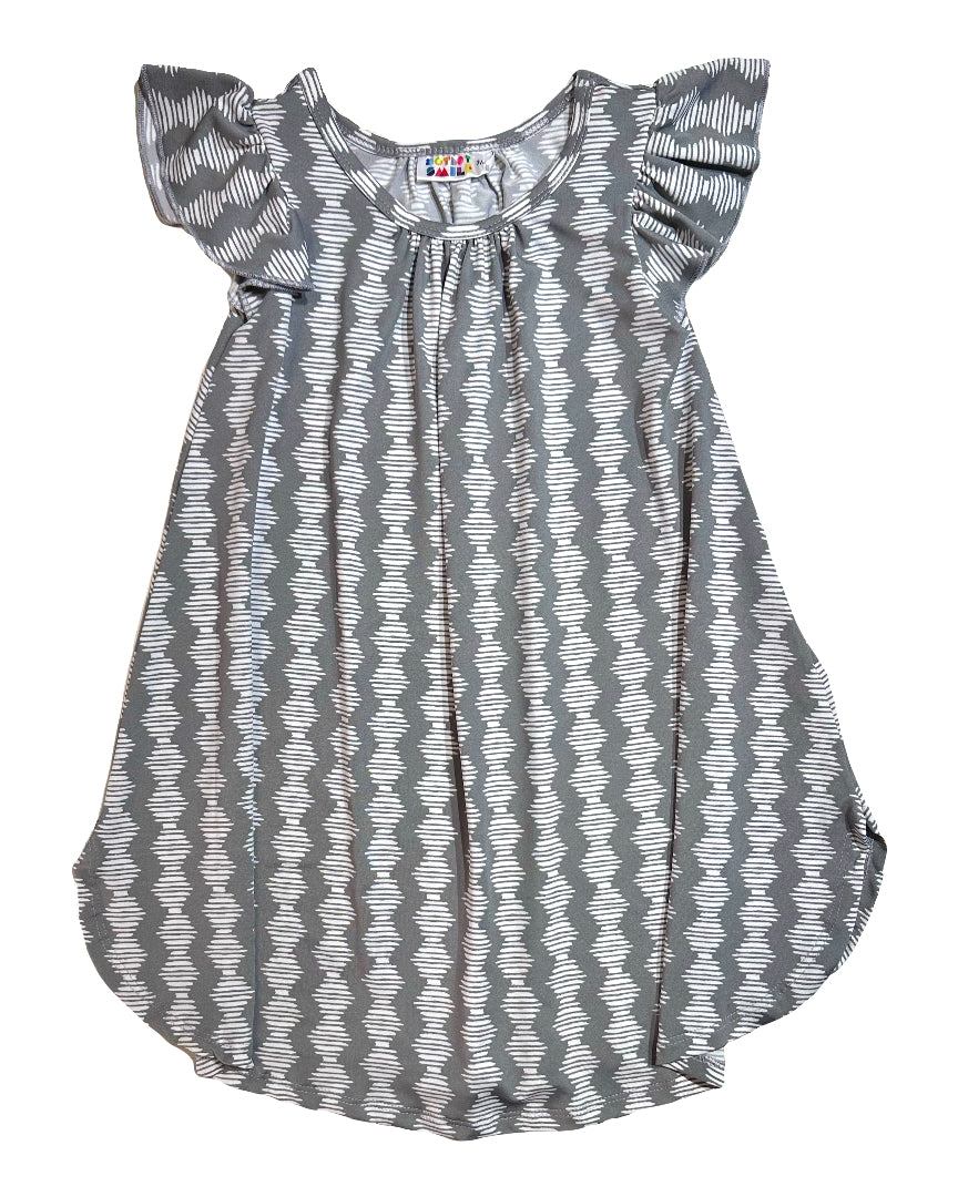 Monochrome Mirage Swing Dress