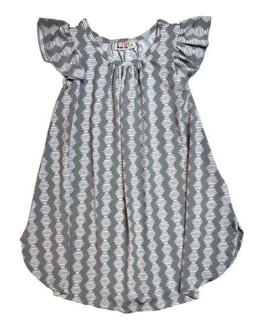 Monochrome Mirage Swing Dress