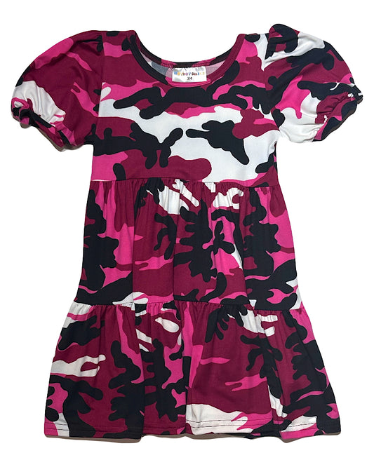 Pink Camo Tier Dress 💖🎯
