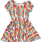 Prism Streaks Cap Dress