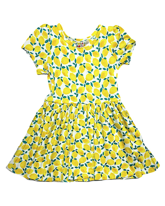 🍋 Sunny Citrus Cap Dress