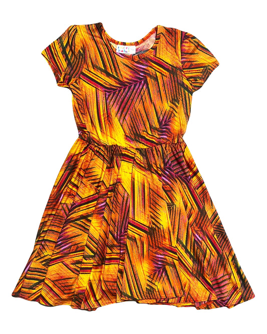 Tropical Sunset Cap Dress