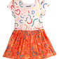 Squiggles & Smiles Cap Dress