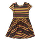 Olive Pink Lines Cap Dress