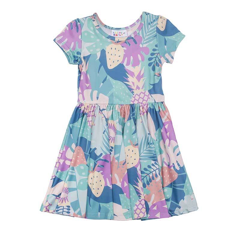 Tropical Fruit Cap Dress