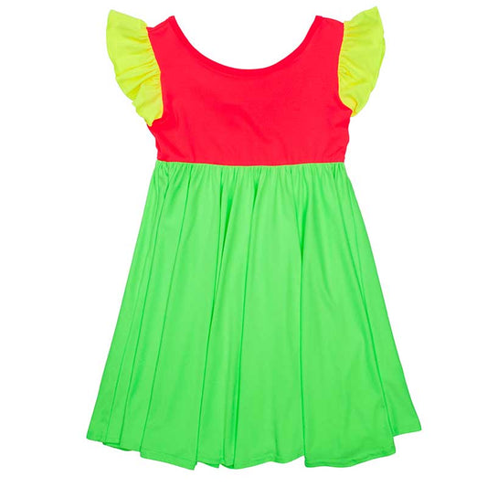 Candy Green Yellow Empire Dress