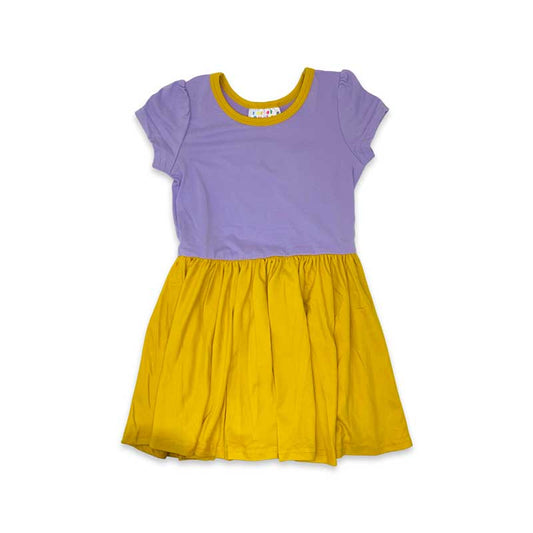 Orchid  Mustard Cap Dress