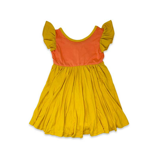 Camellia Mustard Empire Dress