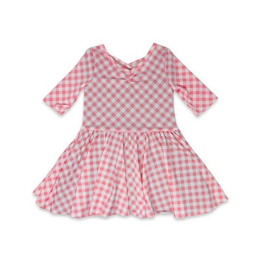 Pink Gingham Ballerina Dress