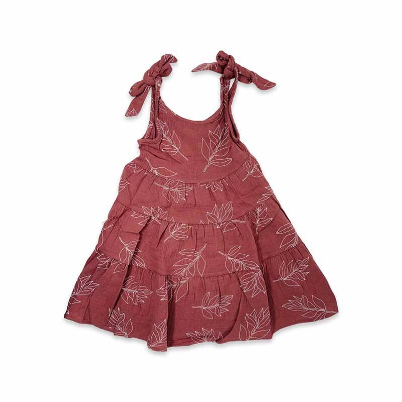 Terracotta Tie Tiered Dress