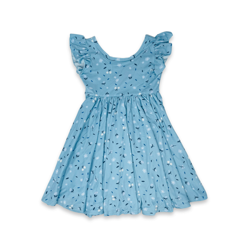 Blue Tiny Flowers Empire Dress – DotDotSmile