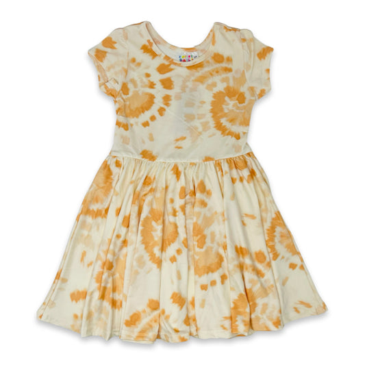 Orange Swirl Tie Dye Cap Dress 🍥