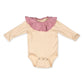 Mauve and Cream Contrast Bodysuit