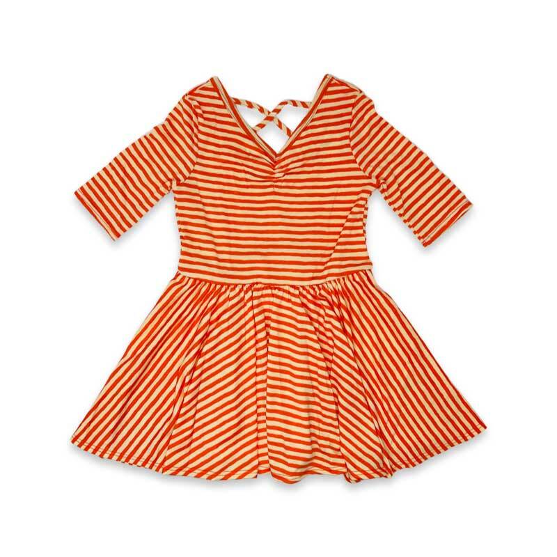 Orange Lines Ballerina Dress