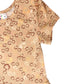 Peach Cheetah Cap Dress