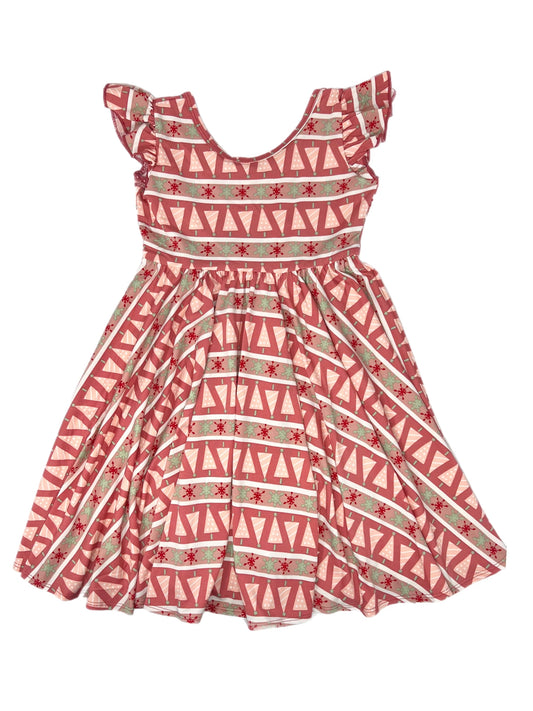 A Red Jolly Good Time Empire Dress