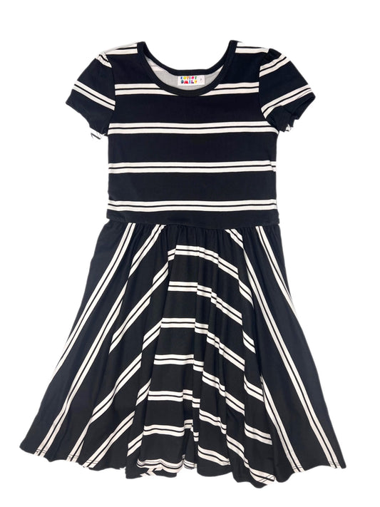 Black & White Stripes Cap Dress