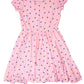 Blue Hearts on Pink Cap Dress