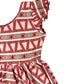A Red Jolly Good Time Empire Dress