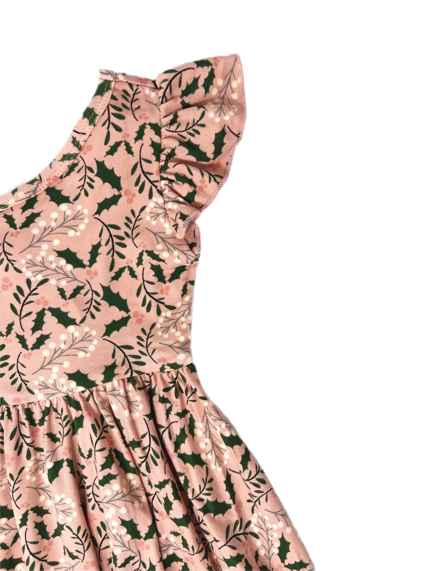 Pink Mistletoe Empire Dress