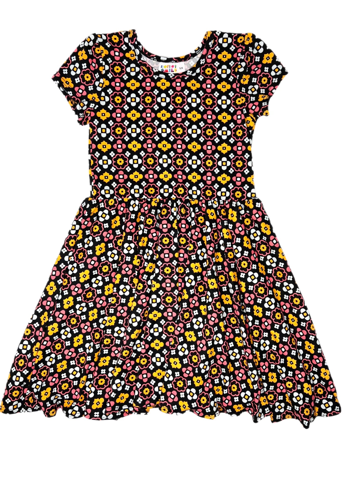 🌼 🌸 Pink & Yellow Daisies Cap Dress 🌼 🌸 (FINAL SALE)