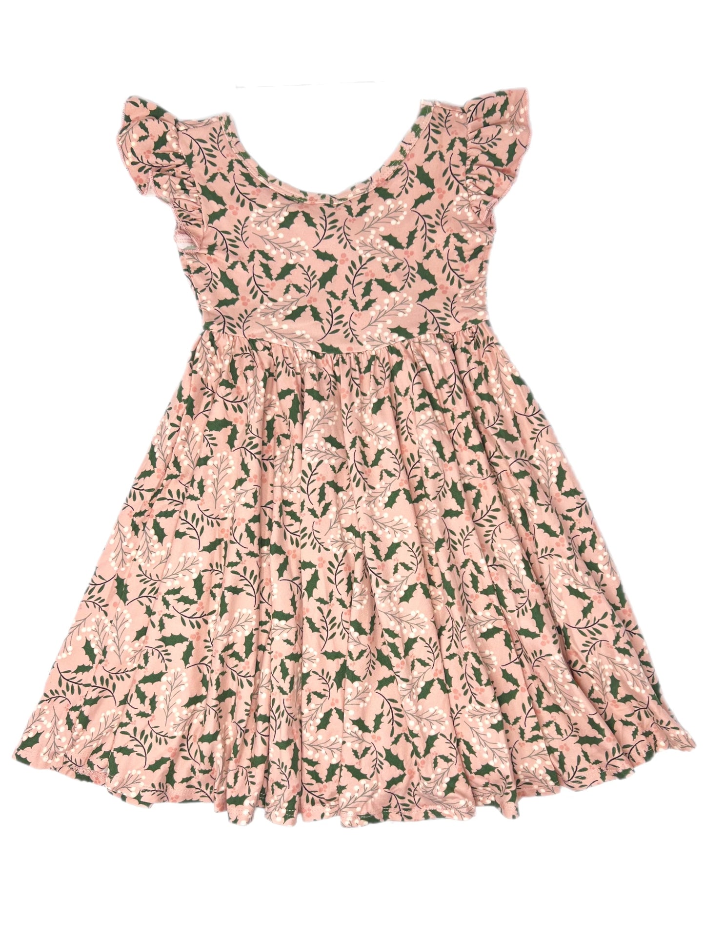 Pink Mistletoe Empire Dress