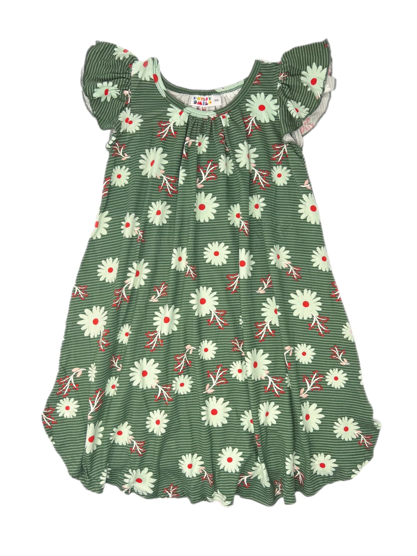 Holiday Floral Swing Dress