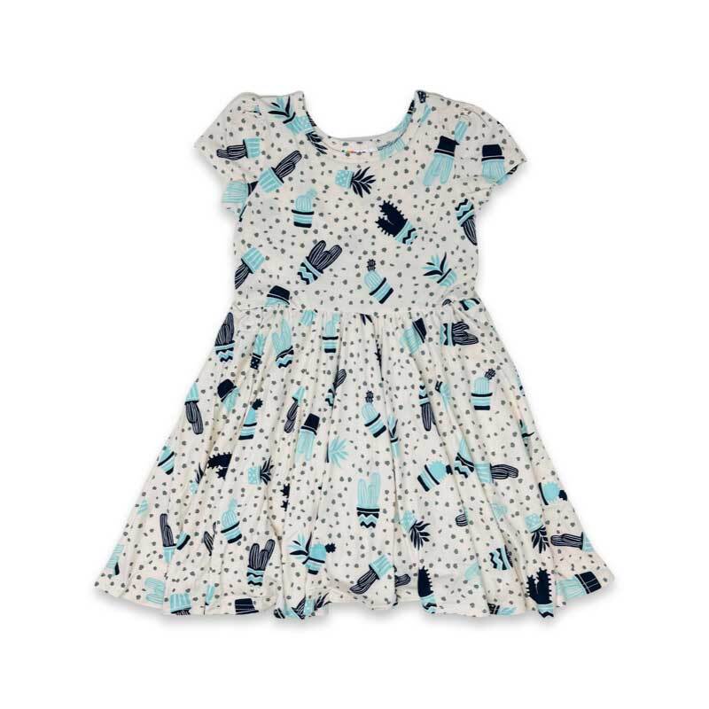 Blue Cactus Cap Dress