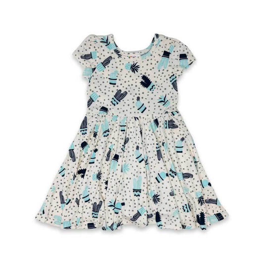 Blue Cactus Cap Dress