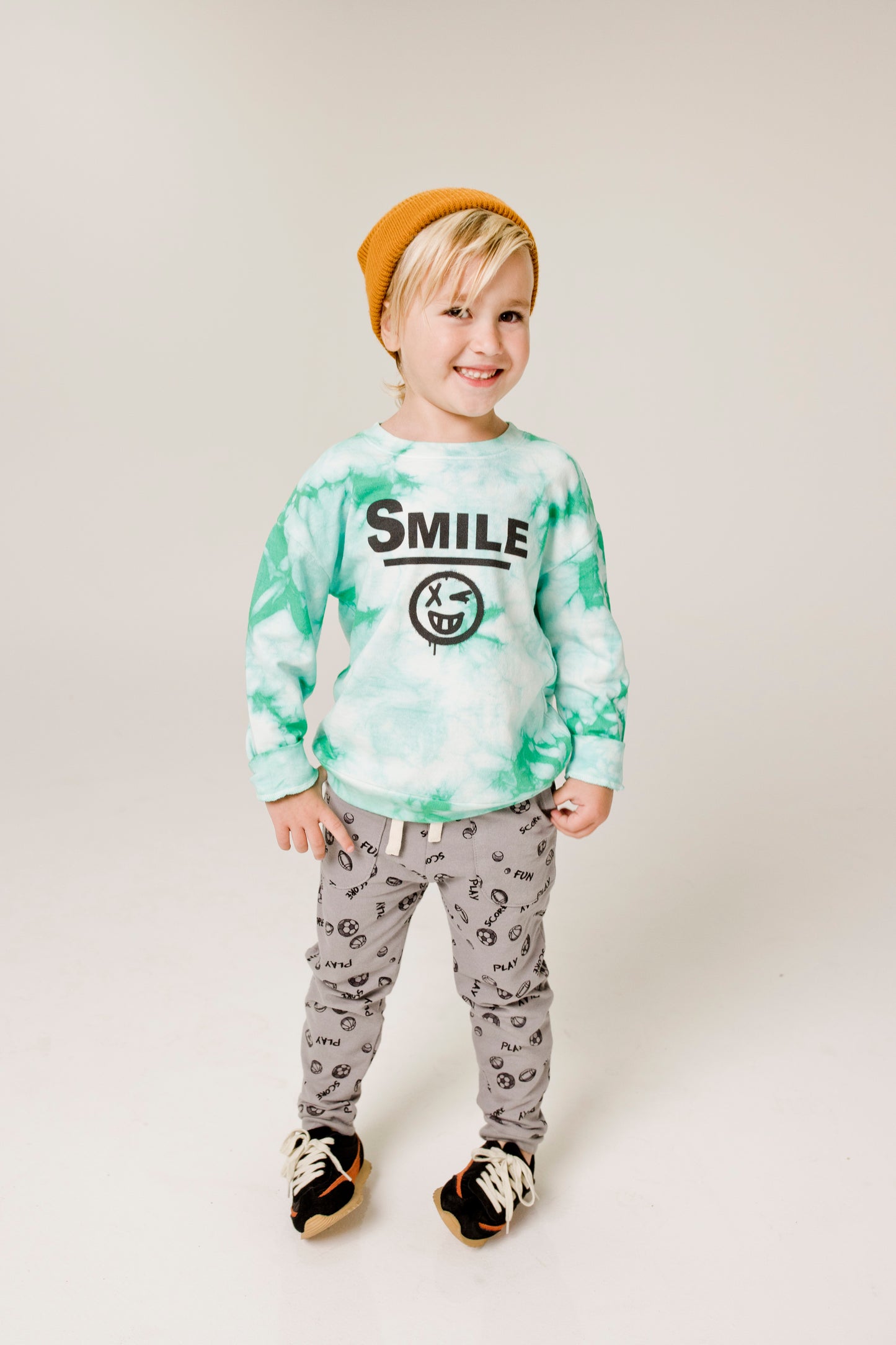 Tie-Dye Smile Crewneck
