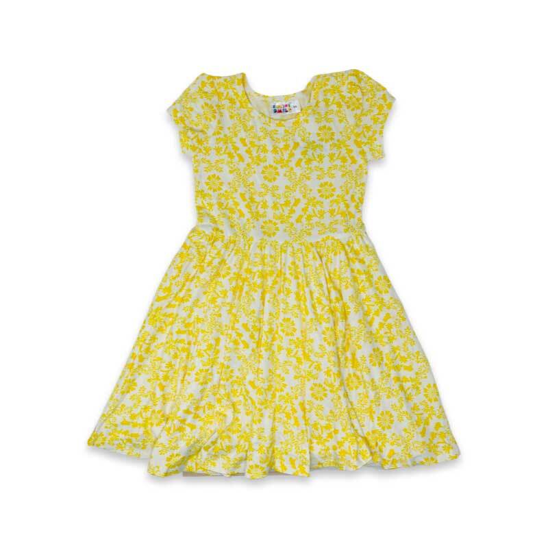 Yellow Garden EMPIRE DRESS